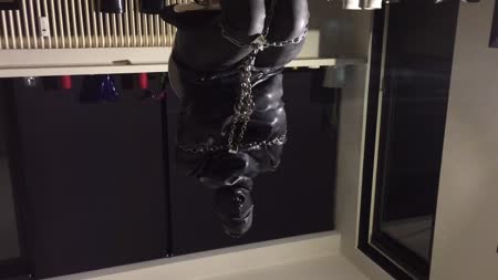 Bondage  - Im surrounded by all my rubberboots while being played whit