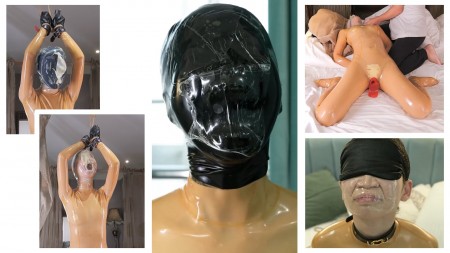 Xiaomeng First Time With Film Dressing - Xiaomeng was wearing her semi-transparent latex catsuit and a black micro perforated hood. Her hands were hanging from the ceiling. Breathing was hard, and to make it harder I put a semi-transparent latex hood on her head, which has no breathing holes. These two hoods make a nice combination. When they stuck to each other, it formed a beautiful dark yellow color and you can see clearly if there were still air bubbles between the hoods.
After that I removed the inner black hood and put only the semi-transparent hood on her head. When she was gasping for air, she opened her mouth widely and sucked a large piece of latex into her mouth. Thats a good look.
She was tired, so I let her sit on the bed instead. Her hands were bound behind her back, and I played her breath still with the hood with no holes for a few times, first without a ball gag in her mouth and later with the ball gag. In the last time, when she wanted to be freed, the zipper got stuck into her hairnet, and she started twitching and nearly blacked out.
Then it was time to try something new. Transparent film dressing!
First I pasted it directly on Xiaomengs lower face, covering her nose and mouth. She had to make great effort before she can get little fresh air across the sealing. The film dress is sticky, elastic, and stretchable, making it a very good tool for airtight sealing. I will definitely think about how to use it for more different games in the future!
At the end of the video, I put the black micro perforated hood on her again and used the film dressing to cover the micro holes on the hood. The hood became extremely airtight and when she breathed out you can even see the hood expanding like a balloon. In the last time, I pasted the film dressing when she just breathed out completely, eventually resulting in a breathplay with empty lungs. She cant even scream for help and went mad apparently
Hope you enjoy watching the video with the new toy. Oh, by the way, there are bonus clips about Xiaomeng falling asleep in her latex outfit during the shoot, and woken up by film dressing you can find them on my Twitter/Telegram.
